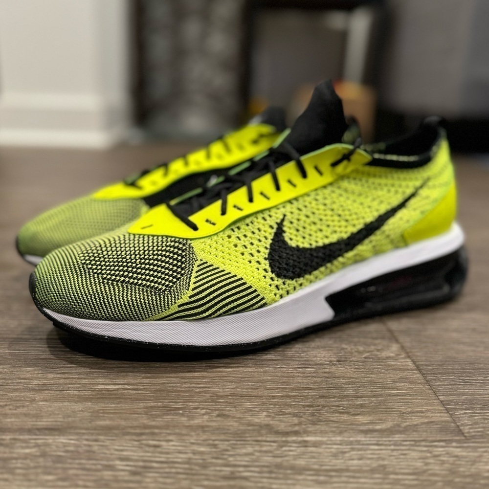 Nike Air Max FlyKnit Racer Shoes 'Volt' (FD4610-700) sz 13 - Picture 3 of 4